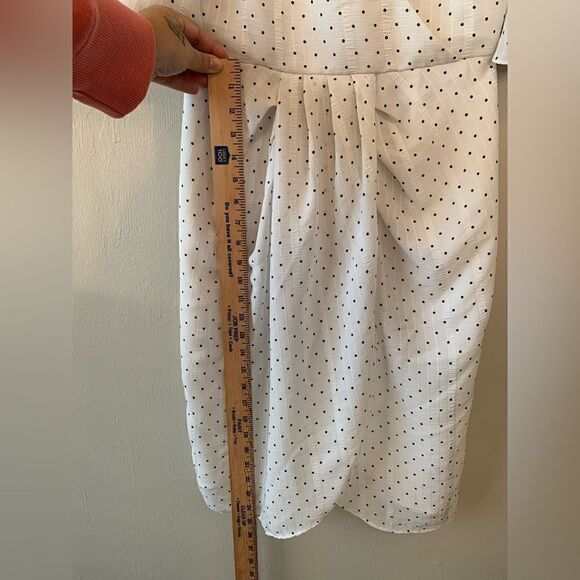 Cupcakes & Cashmere Estrella white and black polka dot dress size M - Picture 8 of 12